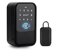 Cpolebev Smart Key Lock Box Bluetooth Unlock Fingerprint, Control, Key, Password, Office Security - Wall-Mounted