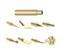 Cpolebev Soldering Iron Tips Heat Insertion Tips Kit Soldering Welding Iron Tips Kit Gold Brass for 3D Printer Flimanet Parts