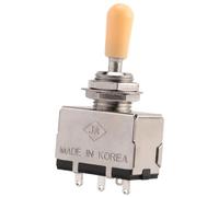 Cpolebev Solid Knob Shaft Box Style for 3 Way Pickup Selector Toggle Switch, beige Tip