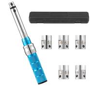 Cpolebev Spoke Torque Wrench 2-10 NM Motorcycle Spoke Wrench Set Steel Torque Wheel Spoke Spanner with Storage Box, 5.0-6.8mm