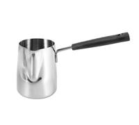 Cpolebev Stainless Steel Butter and Coffee Warmer,Turkish Coffee Pot,Mini Butter Melting Pot and Milk Pot with Spout -(350ML)