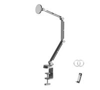 Cpolebev Tablet Stand Desktop Support Stand Phone Holder 360° Rotating Folding Office Fixing Magnetic Bracket Grey
