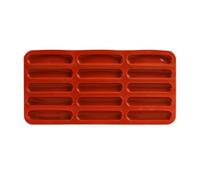 Cpolebev Tiramisu Finger Biscuit Silicone Mould,15 Cavities Cereal Bars Baking Mould,Chocolate Bar Mold, Long Strip Silicone Mold