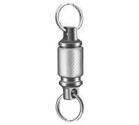 Cpolebev Titanium Quick Release Keychain Detachable Key Ring Pull Apart Keychain Mini Universal Swivel Buckle for Bag/Purse/Belt Key Holder Accessory