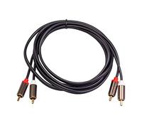 Cpolebev to 2 Coaxial Audio Cable 3.5 Jack Stereo Audio Cord 1M for Home Theater DVD TV Amplifier CD
