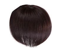 Cpolebev Topper Wig with Bangs Increase the Amount of the Top of the Head to Cover the White Hair Hairpiece C