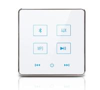 Cpolebev Touch Screen Music Panel Home Background Audio System Support USB TF Card (White) 1Set
