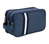 Cpolebev Travel Toiletry Wash Bag Dry & Wet Separation Gym Shaving Organiser Bag with 3 Compartments