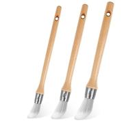 Cpolebev Trim Paint Brush,Edge Painting Tool Kit,Round Trim Brushes for Corner,Touch UPs,Artwork,House Wall Edges 3-Pack 15/18/21mm