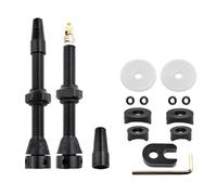 Cpolebev Tubeless Air Valve, for Mountain Road Bike Tubeless Rim Valves Set Cycling Replacement Parts Attachment Black-60mm Easy Install