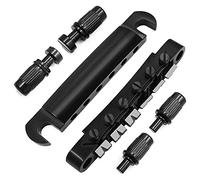 Cpolebev Tune-O- Bridge and Tailpiece with Studs Set for ABR-1 Bridge Style LP Electric Guitar Replacement,Black