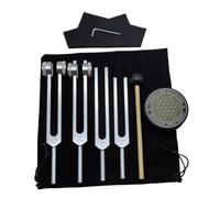 Cpolebev Tuning Forks for Healing Set 128Hz, 136Hz, 256Hz, 384Hz & Hockey Puck Activator for Healing,Sound Therapy,Keep Body