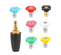 Cpolebev Turbo Nozzle for Pressure Washer, Rotating Nozzle and 7 Tips, 1/4 Inch Quick Connect, 4000 PSI