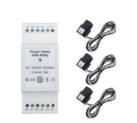Cpolebev Tuya Smart WiFi 3 Phase Energy Monitor with 80A Clamp CT Bidirectionl App Monitor Power Consumed&Electricity Statistics