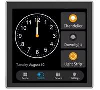 Cpolebev Tuya T3E Panel Switch Touch Screen Panel EU Smart Control Panel Switch Zigbee Smart Home Wall Push Light Switch,Black