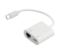 Cpolebev Type C OTG Ethernet Adapter USB C To RJ45 Ethernet LAN Wired Network Converter 100Mbs for Type C Mobile Phone Tablet