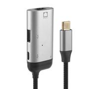 Cpolebev Type-C to Gigabit Ethernet Rj45 Lan PD Charging USB C Data Port Converter Adapter for TV PC S20