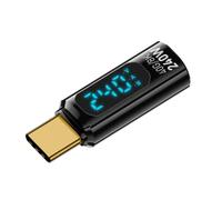 Cpolebev Type C to Type C OTG Adapter 240W USB4 Digital Display Charging Adapter 8K Video Transfer for Phone Tablet All Black
