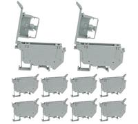 Cpolebev UK5- UK5RD Without LED DIN Rail Fuse Terminal Base Disconnect Terminal Block Screw Clip (Pack of 10Pcs,Grey) Easy to Use