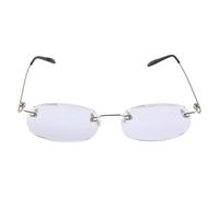 Cpolebev Unisex Flexible Rimless Reading Glasses Light Eyeglass 2.00 with Case