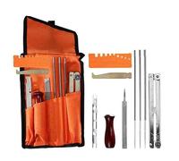 Cpolebev Universal Chainsaw Field Sharpening Kit, Chainsaw Chain Sharpener Round Files, Flat File, Handle
