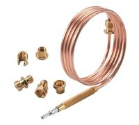 Cpolebev Universal Gas Stove Thermocouple with 5Pcs Nuts Heating Gas Burner Replacement Thermocouple Adaptor