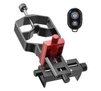 Cpolebev Universal Phone Scope Digiscope Adapter Metal Telescope Mount 3Axis Smartphone Holder for Spotting Scope with Remote