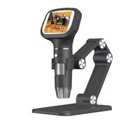 Cpolebev Upgrade 2.4 Inch Digital Microscope 1600X Magnification Coin Microscope with 8 LEDs Soldering Microscope for Repair