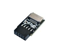 Cpolebev USB 2.0 9Pin to TYPE-E Adapter USB 2.0 9Pin Front Panel Header to Type-E Internal Adapter with 5V Power LED