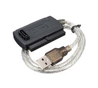 Cpolebev USB 2.0 Male to IDE SATA 2.5 "3.5" Converter Adapter Cable Hard Drive HDD Black