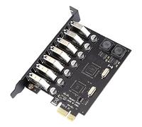 Cpolebev USB 3.0 PCI-E Expansion Card Adapter 7 Ports USB 3.0 Hub Adapter External PCI-E Extender PCI Express Card for Desktop