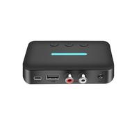 Cpolebev USB Bluetooth 5.3 Audio Receiver Adapter Wireless Stereo Music 3.5mm AUX R/L Support U-Disk Playback for Desktop Speaker