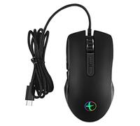 Cpolebev USB C Mouse Type C Ergonomic Wired Mouse RGB Gaming Mouse Optical Mouse