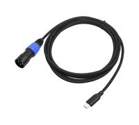 Cpolebev USB-C to XLR 3Pin TYPE-C Male Cable for Mixing Console Amplifier Audio Speakers Mobile Laptops Phones 100cm