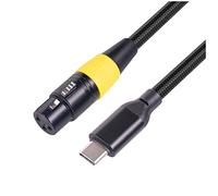 Cpolebev USB C to XLR Female Cable Type C Male to 3 Pin XLR Female Microphone Cable 2 Meters