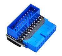 Cpolebev USB Header Adapter USB3.2 GEN1 19Pin/20Pin Socket 90 Degree Steering Elbow Converter DIY Desktop Motherboard B