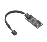 Cpolebev USB Hub USB Splitter USB2.0 9Pin to Dual 9Pin Hub Adapter Riser Motherboard USB 9Pin Connector 1 to 2 Extension Cable