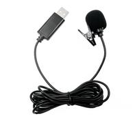 Cpolebev USB Lavalier Lapel Microphone Omnidirectional Wired Clip-on Mic Hands Free Plug & Play for Computer PC Laptop 2M