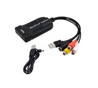 Cpolebev USB Video Capture Card/HD/Hi8/DVD to Digital Converter HD/S-Video to USB2.0 Audio Video Record Capture Device
