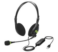 Cpolebev USB Wired Headset with Microphone Noise Cancelling In- Control Business Comfort Earphone for Chatting Software Easy to Use