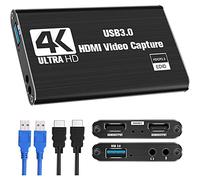 Cpolebev Video Capture Card, Switch Capture Card for Switch, 4K 1080P 60FPS for Streaming Video Recording for/DSLR/Camera
