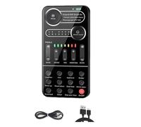 Cpolebev Voice Changer Live Sound Card 12 Electric Tones Microphone Live Broadcast Sound Card for MobilePhone Computer PC Spare Parts Accessories