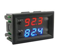Cpolebev W2809 12V AC110-220V Probe Line Digital Temperature Control LED Display Thermostat with Heat/Cooling Control Instrument