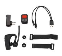 Cpolebev Walkie Talkie Bluetooth Earphone with M Plug Adapter Wireless PTT Remote Control for Restaurant Hotel