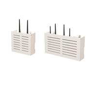 Cpolebev Wall-Mounted WiFi Router Storage Box - Elegant Cable Organizer for Home Decor