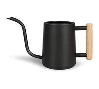 Cpolebev Watering Can Indoor Plants, 35 Oz/1000 Ml Metal Stainless Steel Watering Can Pot with Long Spout for Indoor House Black