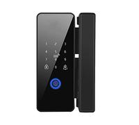 Cpolebev Waterproof Tuya WiFi Smart Door Lock Fingerprint Electronic Rim Lock for Glass Door,Style 2