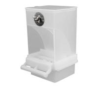 Cpolebev White Bird Feeders Automatic Parrot Feeder Drinker Seed Food Container Cage for Small and Medium Parakeets