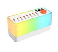 Cpolebev White Noise Sleep Sound Machine with 8, Portable Bluetooth Speaker, 12 Colors Night Lights