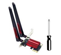 Cpolebev WiFi 7 BE200 Pro Pcie Wireless Network Adapter+10DB Antenna BT5.4 Tri Band 2.4G/5G/6GHz BE200 WiFi Card for Win11 Easy to Use
